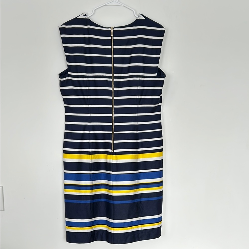Striped Navy and Yellow Dress